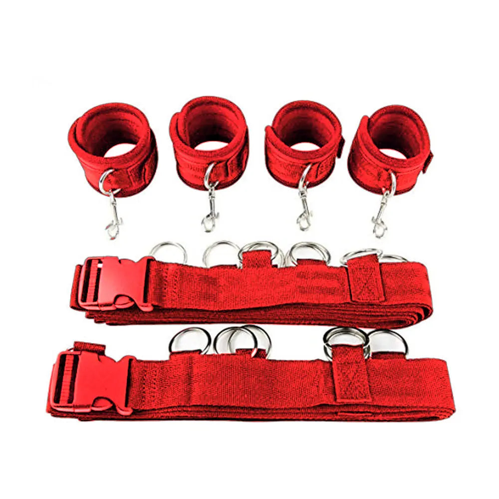 BDSM Restraint Set β Handcuffs & Ankle Cuffs for Bed Play
