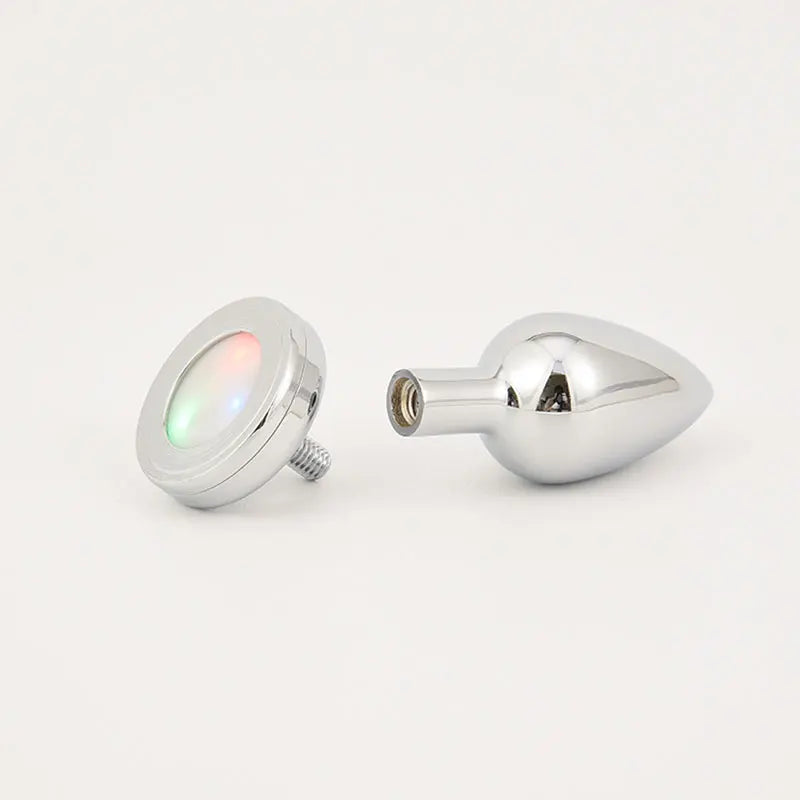 LED Luminous Metal Butt Plug – Light-Up Anal Play for Couples