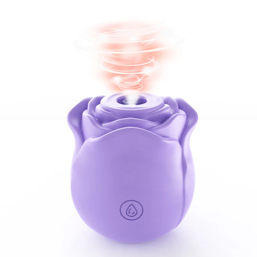 Rose-Shaped Clitoral Sucking Vibrator – Vagina & Nipple Stimulator for Women