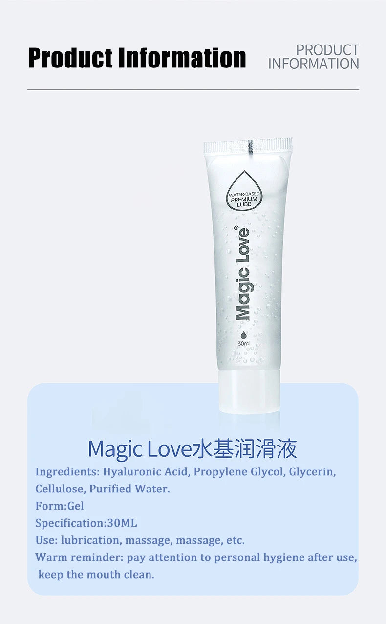 30ml Water-Based Orgasmic Lubricant – Safe, Unscented, and Edible