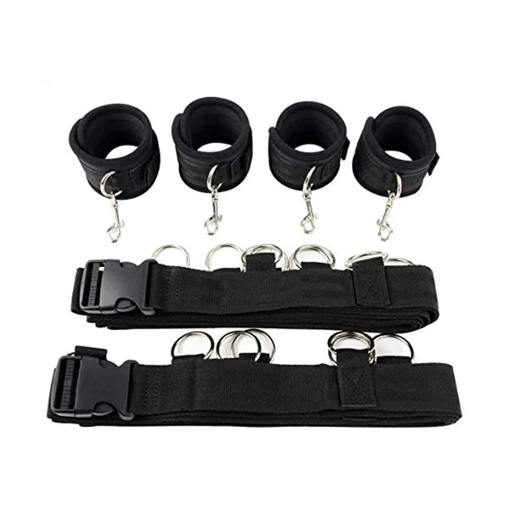 BDSM Restraint Set – Handcuffs & Ankle Cuffs for Bed Play