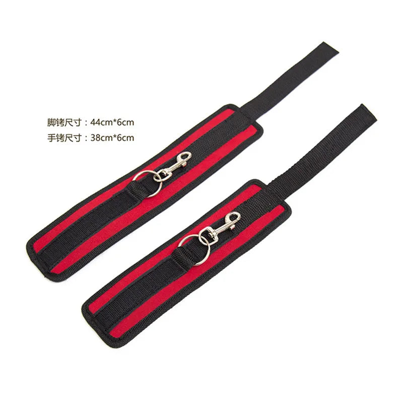 BDSM Restraint Set – Handcuffs & Ankle Cuffs for Bed Play