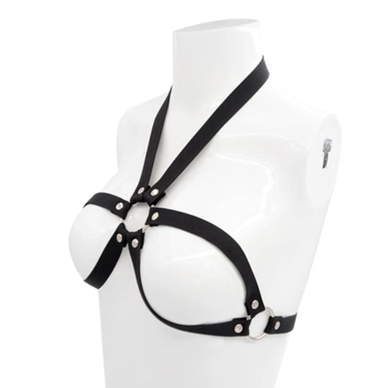BDSM Lingerie & Bondage Set – Bra Harness with Gags, Cuffs & Restraint Gear for Women