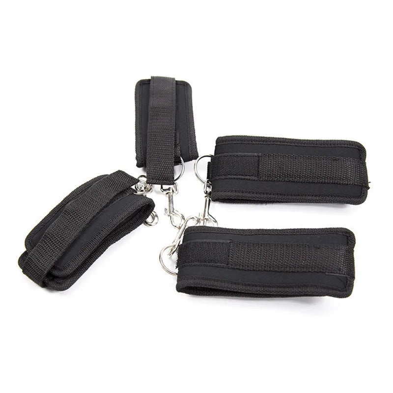 BDSM Restraint Set – Handcuffs & Ankle Cuffs for Bed Play