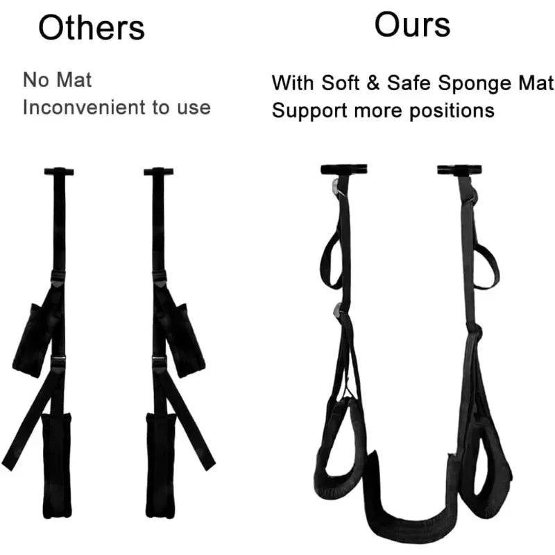 Adjustable Door Swing – Bondage Straps & Leg Spreader for Couples
