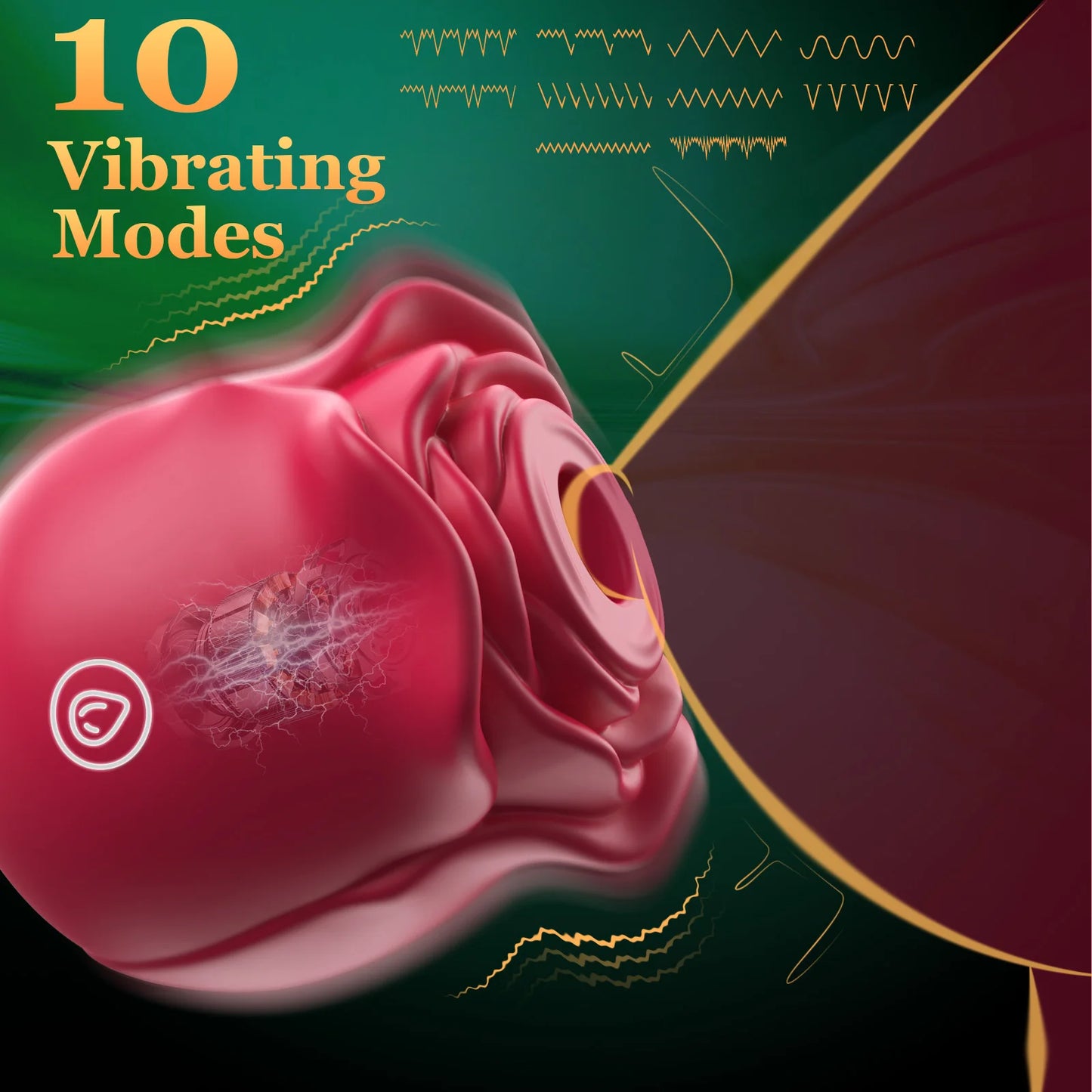 Rose-Shaped Clitoral Sucking Vibrator – Vagina & Nipple Stimulator for Women