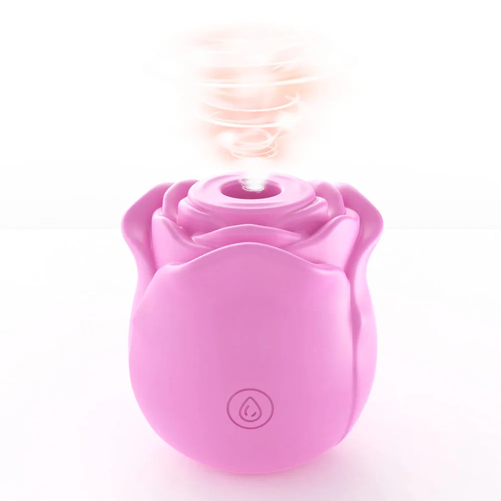 Rose-Shaped Clitoral Sucking Vibrator – Vagina & Nipple Stimulator for Women