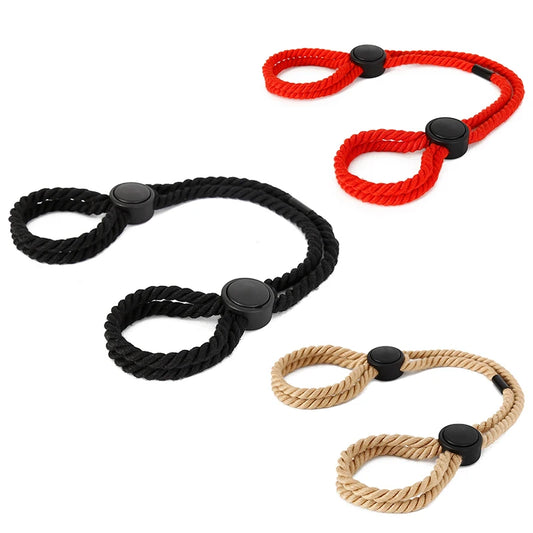 Adjustable Bondage Rope Handcuffs – Soft Restraints for Couples Play