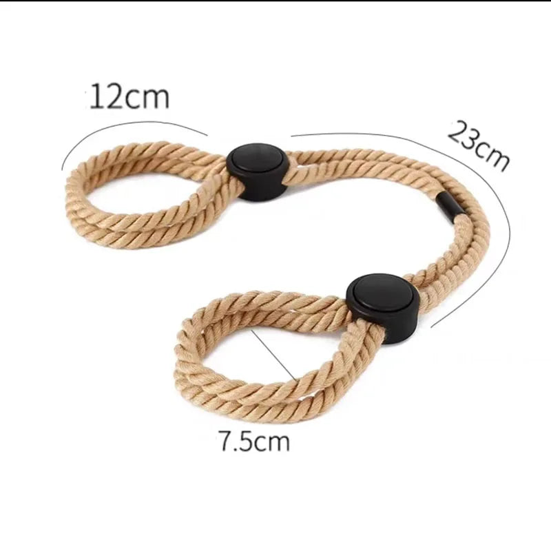 Adjustable Bondage Rope Handcuffs – Soft Restraints for Couples Play