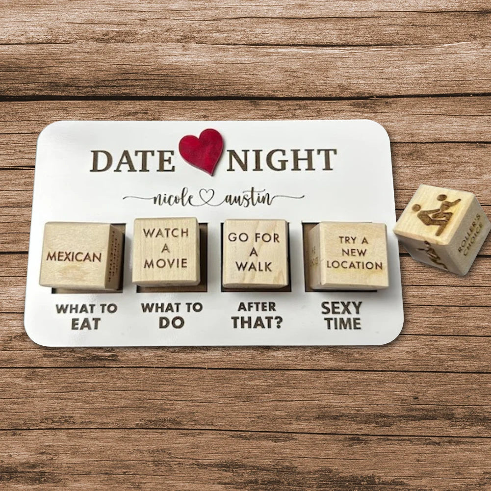 4pcs Wooden Sex Dice Set – Fun Adult Game for Couples