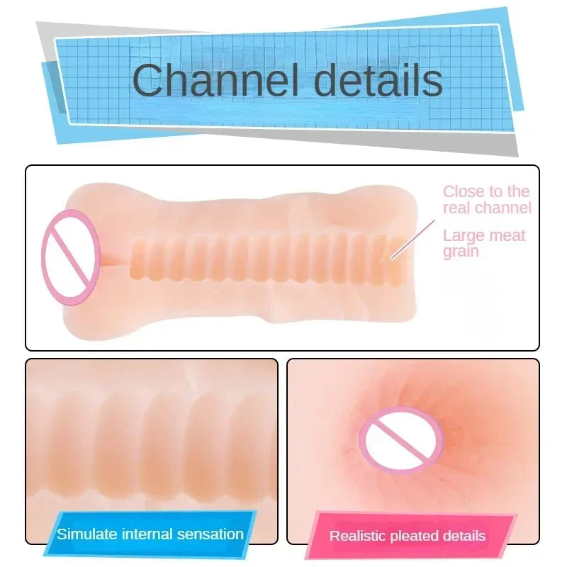 Men’s Aircraft Cup – Soft Realistic Silicone Masturbator for Oral, Vaginal & Anal Sensations