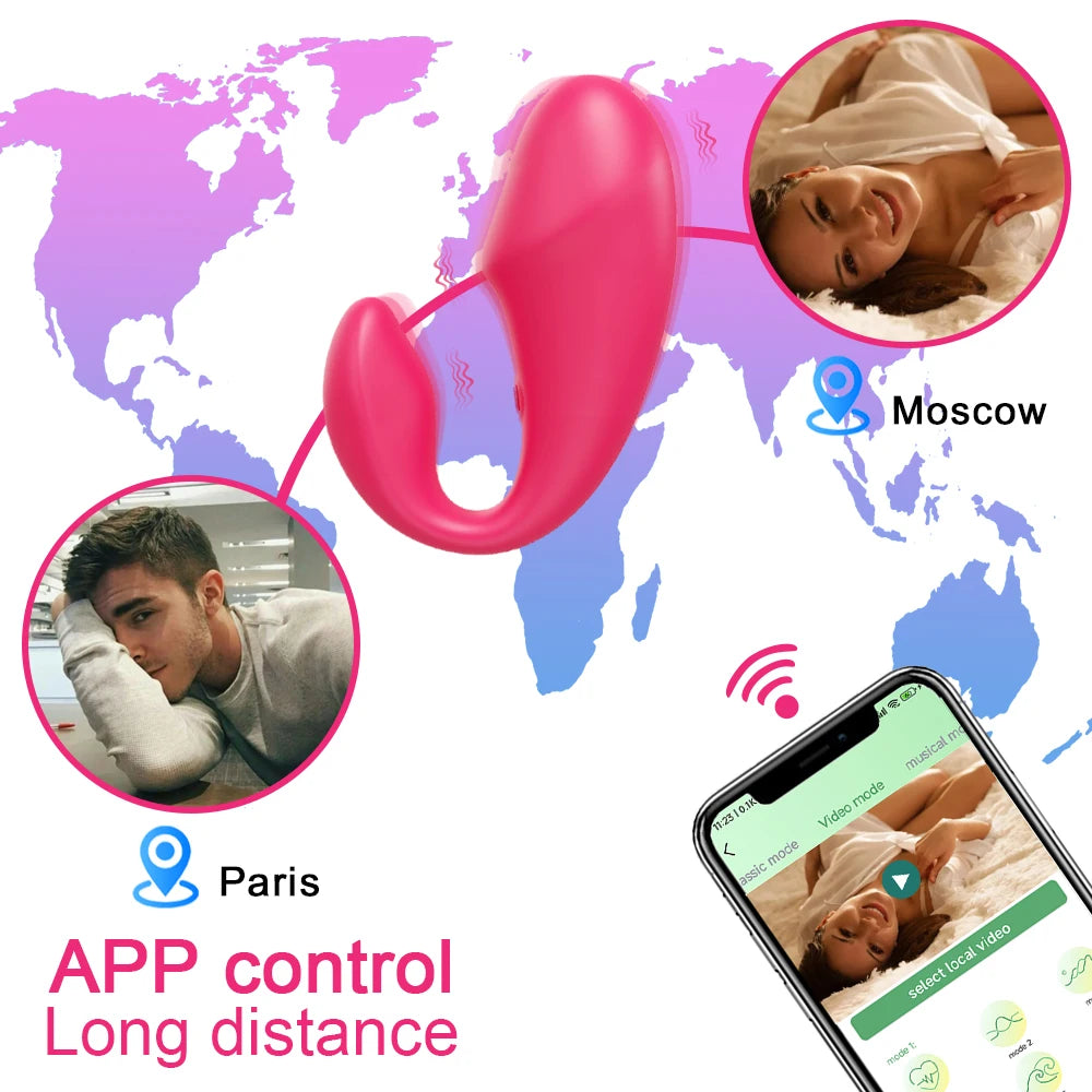 POMFW Bluetooth App-Controlled Vibrator – Wireless Love Egg for Couples