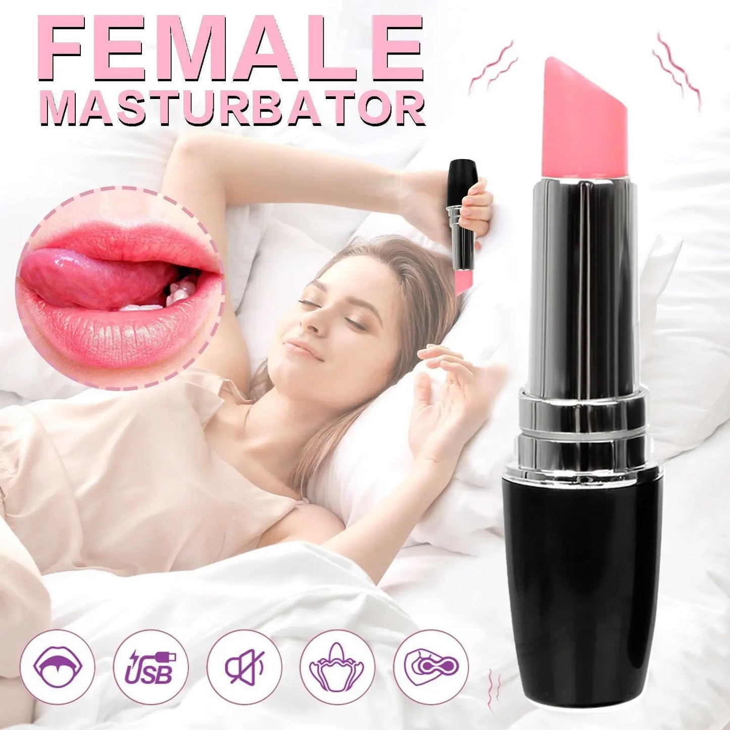 Mini Lipstick Vibrator – Discreet Clitoral Stimulator with Adjustable Speed