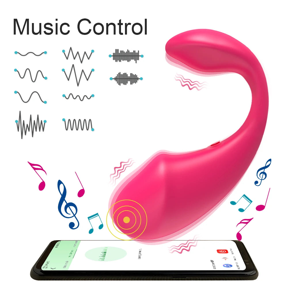 POMFW Bluetooth App-Controlled Vibrator – Wireless Love Egg for Couples