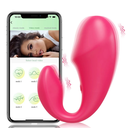 POMFW Bluetooth App-Controlled Vibrator – Wireless Love Egg for Couples
