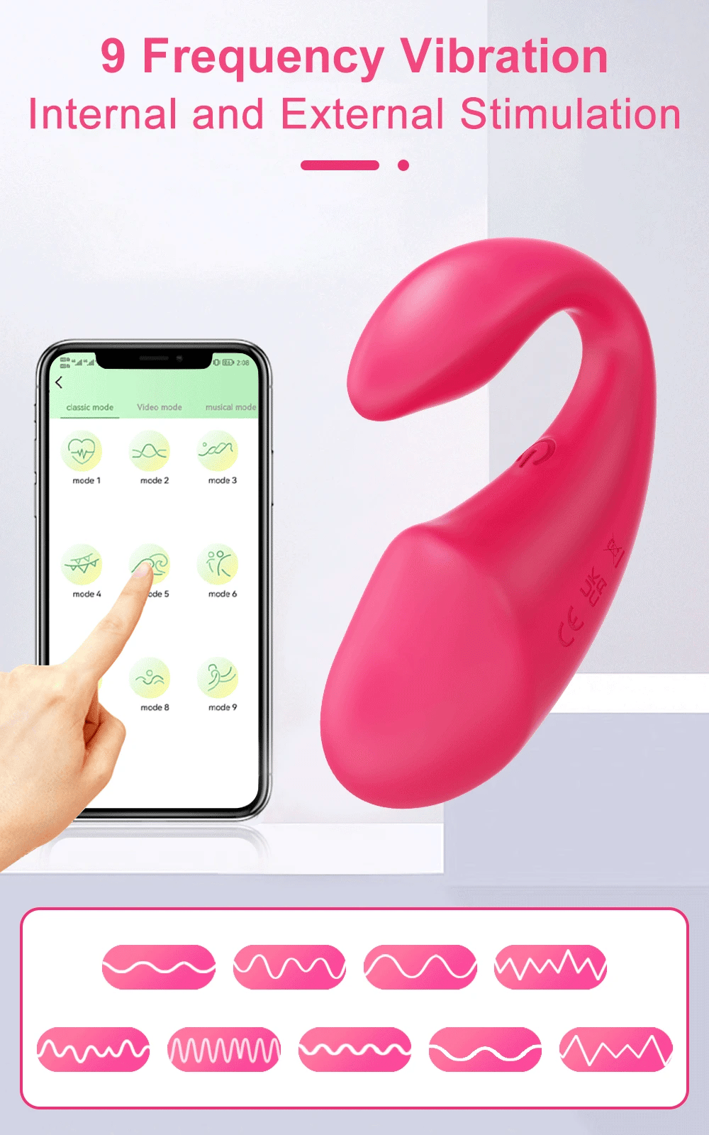 POMFW Bluetooth App-Controlled Vibrator – Wireless Love Egg for Couples