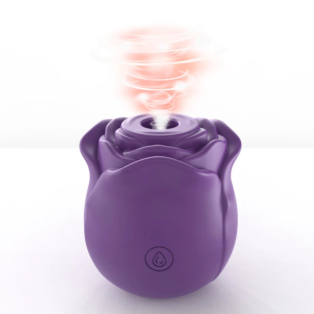 Rose-Shaped Clitoral Sucking Vibrator – Vagina & Nipple Stimulator for Women