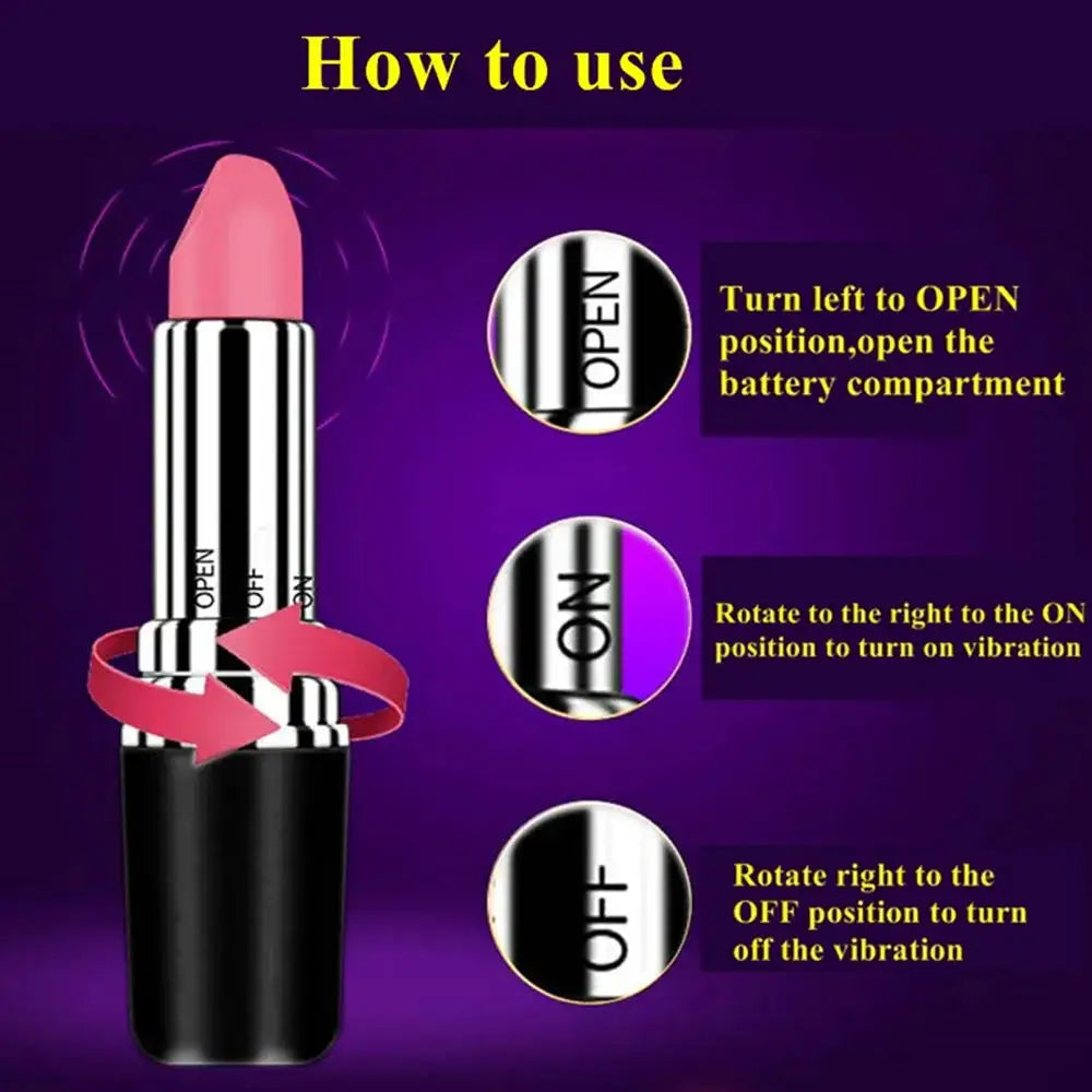 Mini Lipstick Vibrator – Discreet Clitoral Stimulator with Adjustable Speed