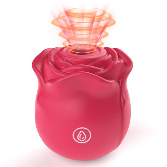 Rose-Shaped Clitoral Sucking Vibrator – Vagina & Nipple Stimulator for Women