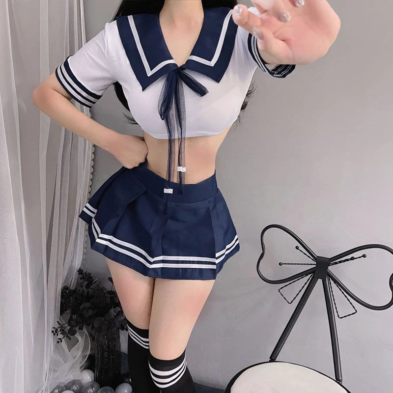 Erotic Women’s Temptation Doll Dress – Sexy School Girl Role Play Costume