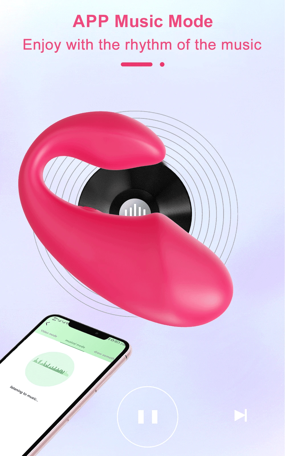 POMFW Bluetooth App-Controlled Vibrator – Wireless Love Egg for Couples