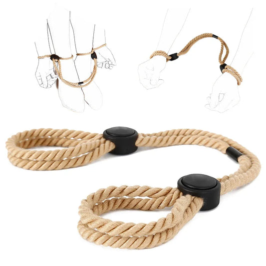 Adjustable Bondage Rope Handcuffs – Soft Restraints for Couples Play