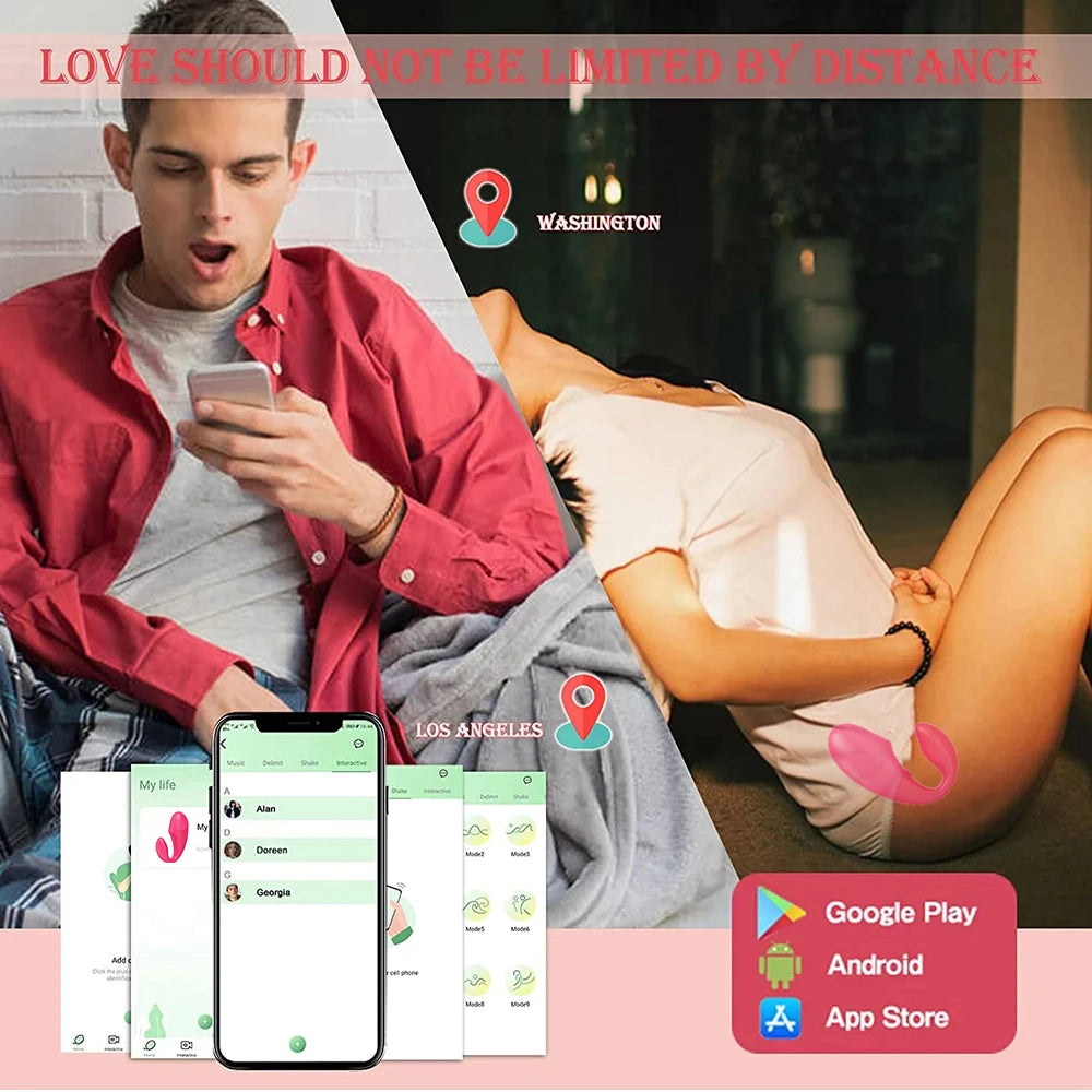 POMFW Bluetooth App-Controlled Vibrator – Wireless Love Egg for Couples