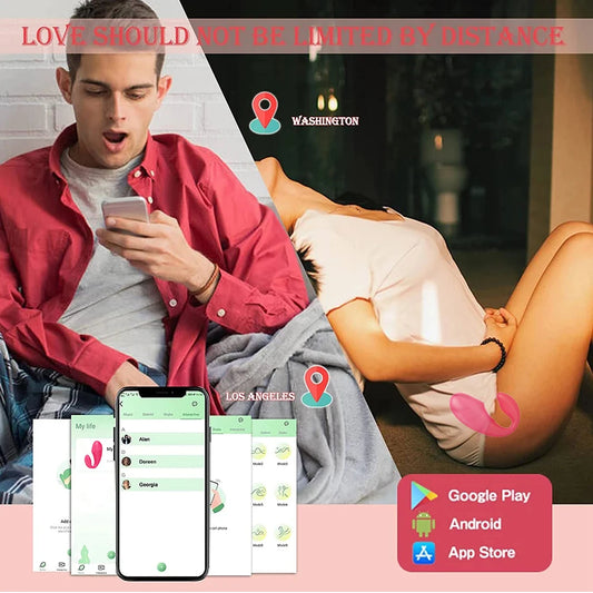 POMFW Bluetooth App-Controlled Vibrator – Wireless Love Egg for Couples