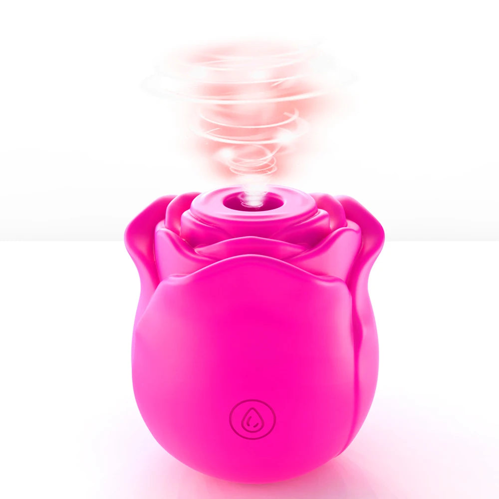 Rose-Shaped Clitoral Sucking Vibrator – Vagina & Nipple Stimulator for Women