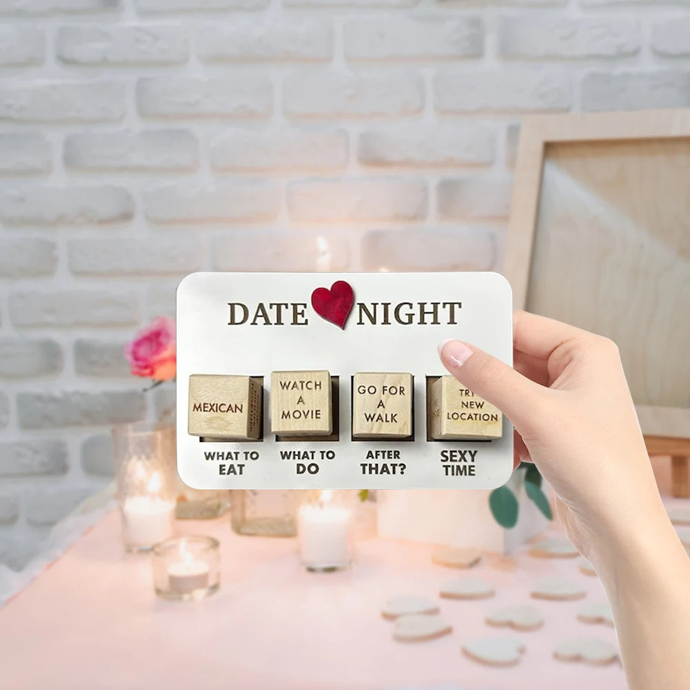 4pcs Wooden Sex Dice Set – Fun Adult Game for Couples