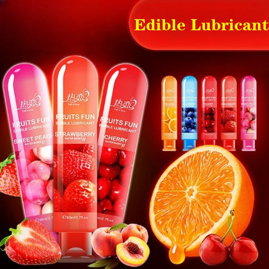 Edible Strawberry-Flavored Lubricant – Water-Based Intimate Gel for All Play