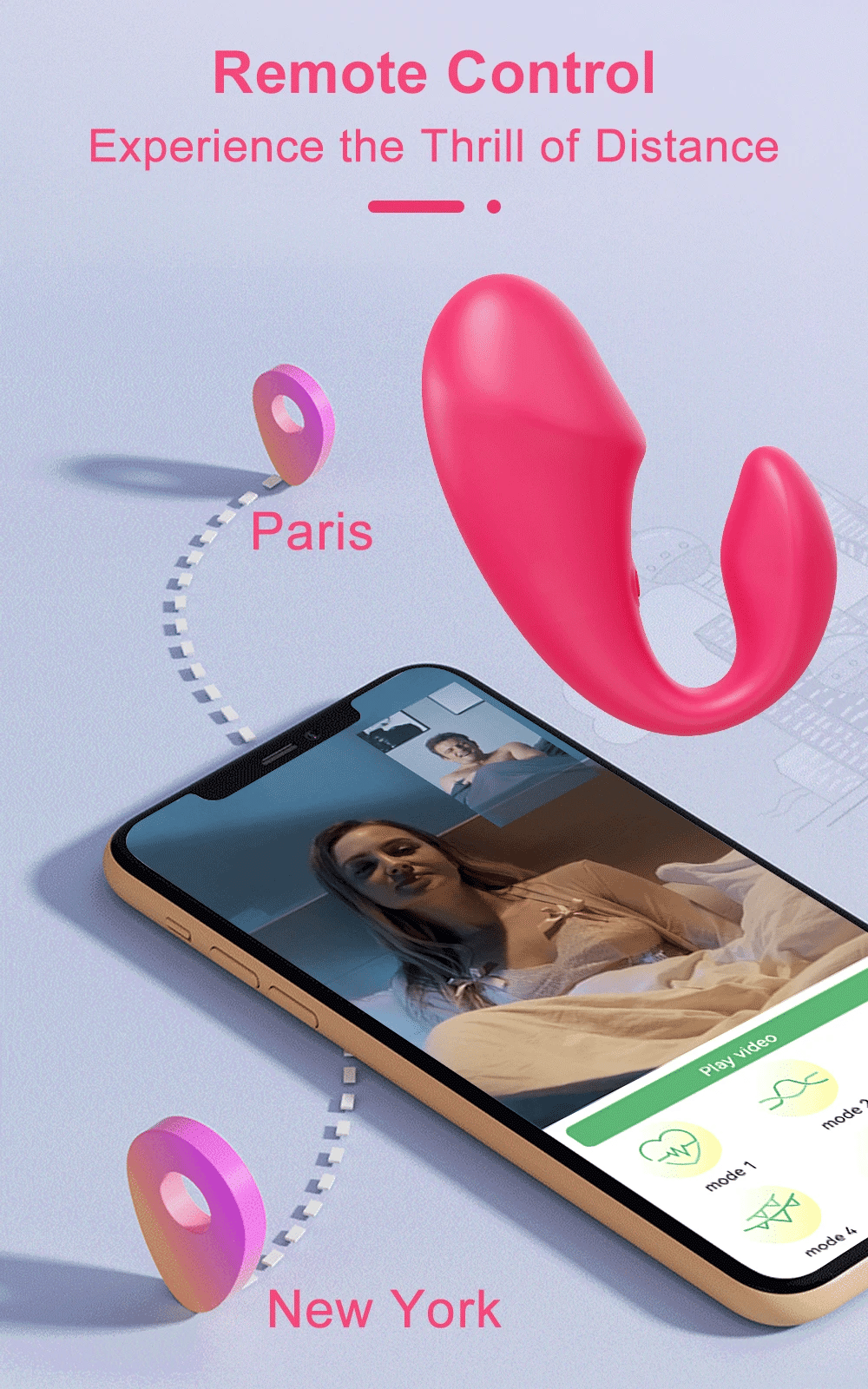 POMFW Bluetooth App-Controlled Vibrator – Wireless Love Egg for Couples