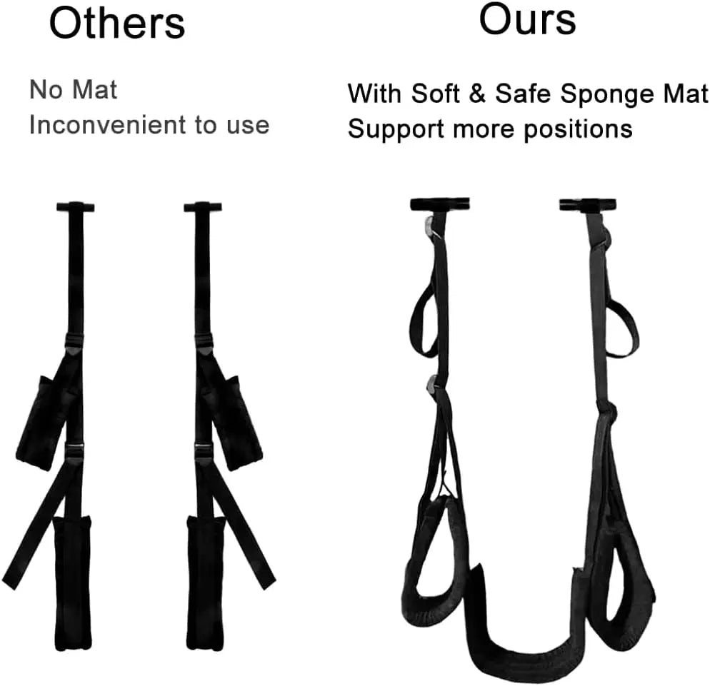 Adjustable Door Swing – Bondage Straps & Leg Spreader for Couples