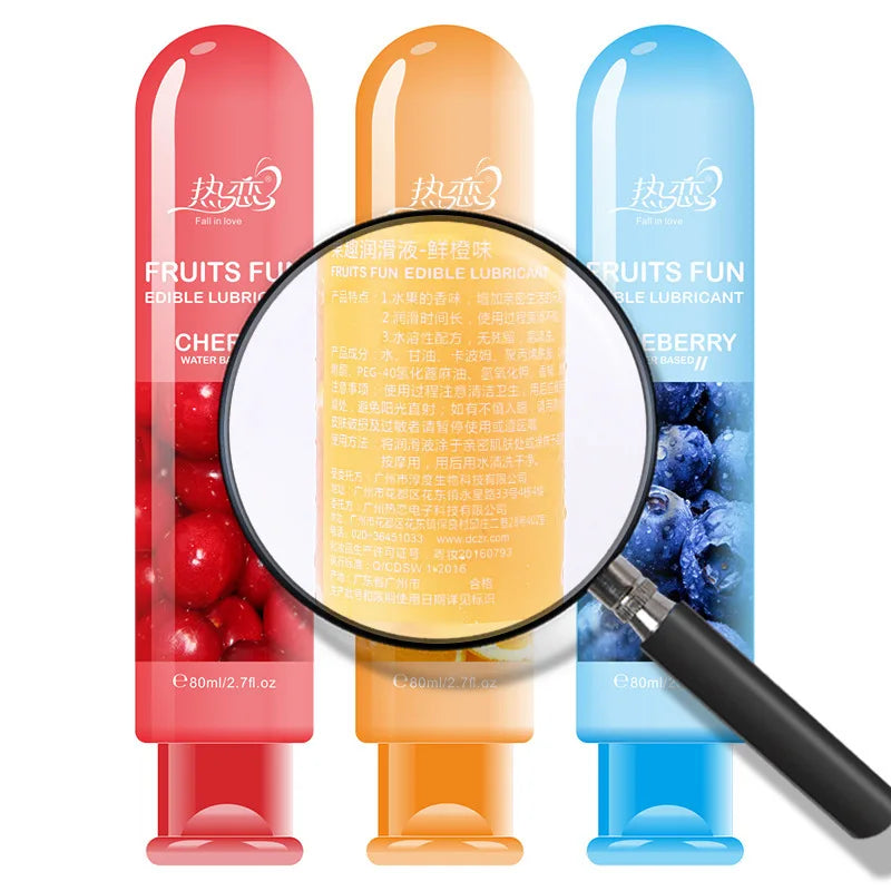 Edible Strawberry-Flavored Lubricant – Water-Based Intimate Gel for All Play