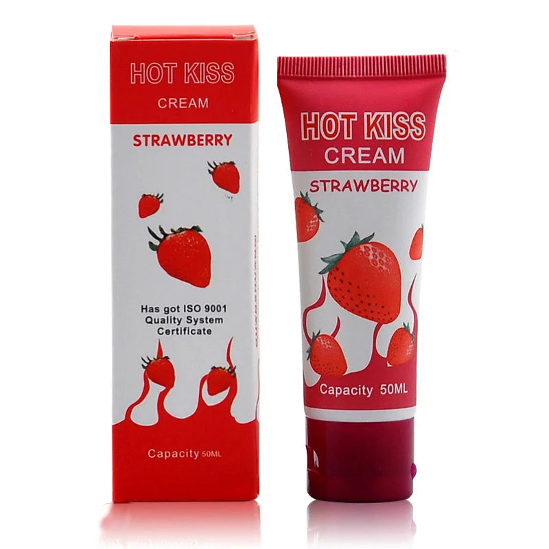 Edible Strawberry-Flavored Lubricant – Water-Based Intimate Gel for All Play