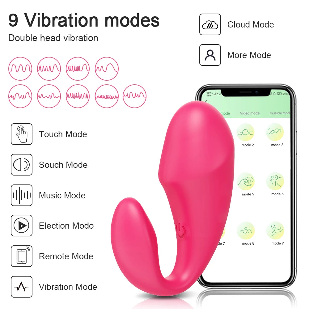 POMFW Bluetooth App-Controlled Vibrator – Wireless Love Egg for Couples
