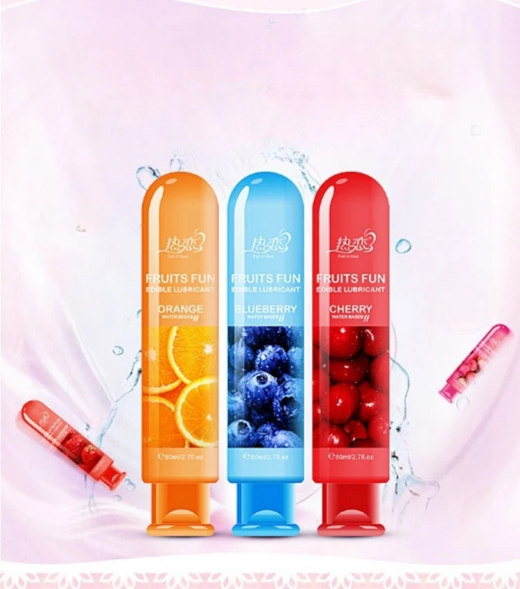 Edible Strawberry-Flavored Lubricant – Water-Based Intimate Gel for All Play