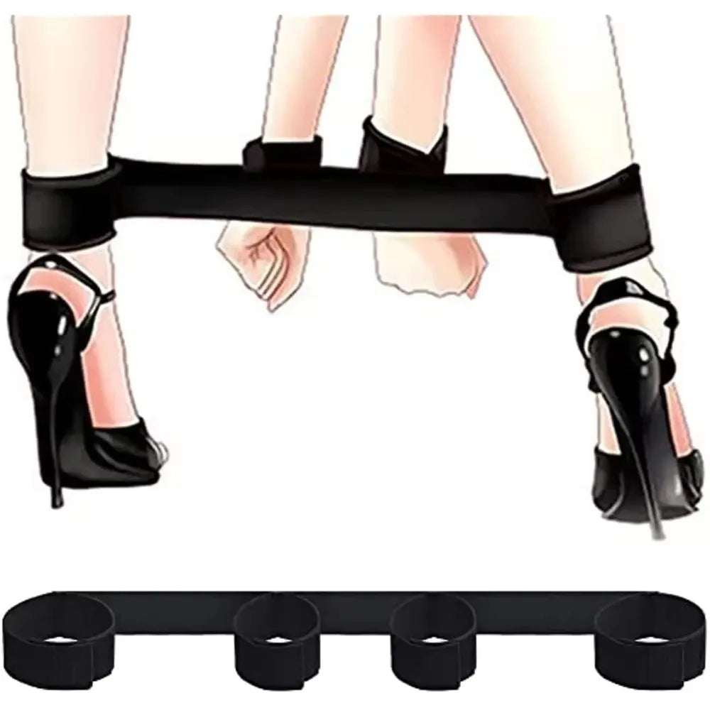 Adult Couples BDSM Bondage Restraints – Wrist & Ankle Cuffs for Sensual Play