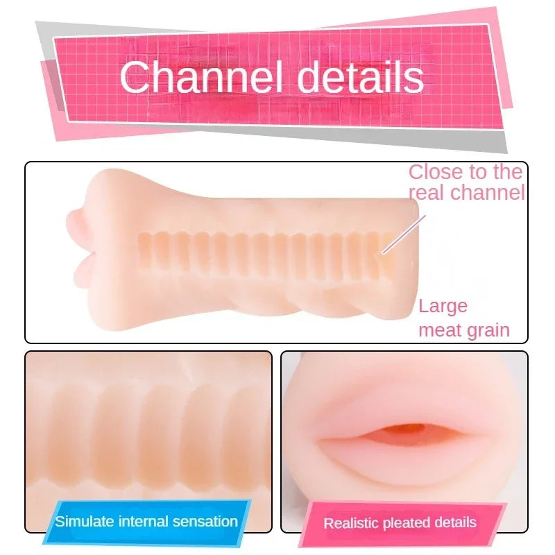 Men’s Aircraft Cup – Soft Realistic Silicone Masturbator for Oral, Vaginal & Anal Sensations