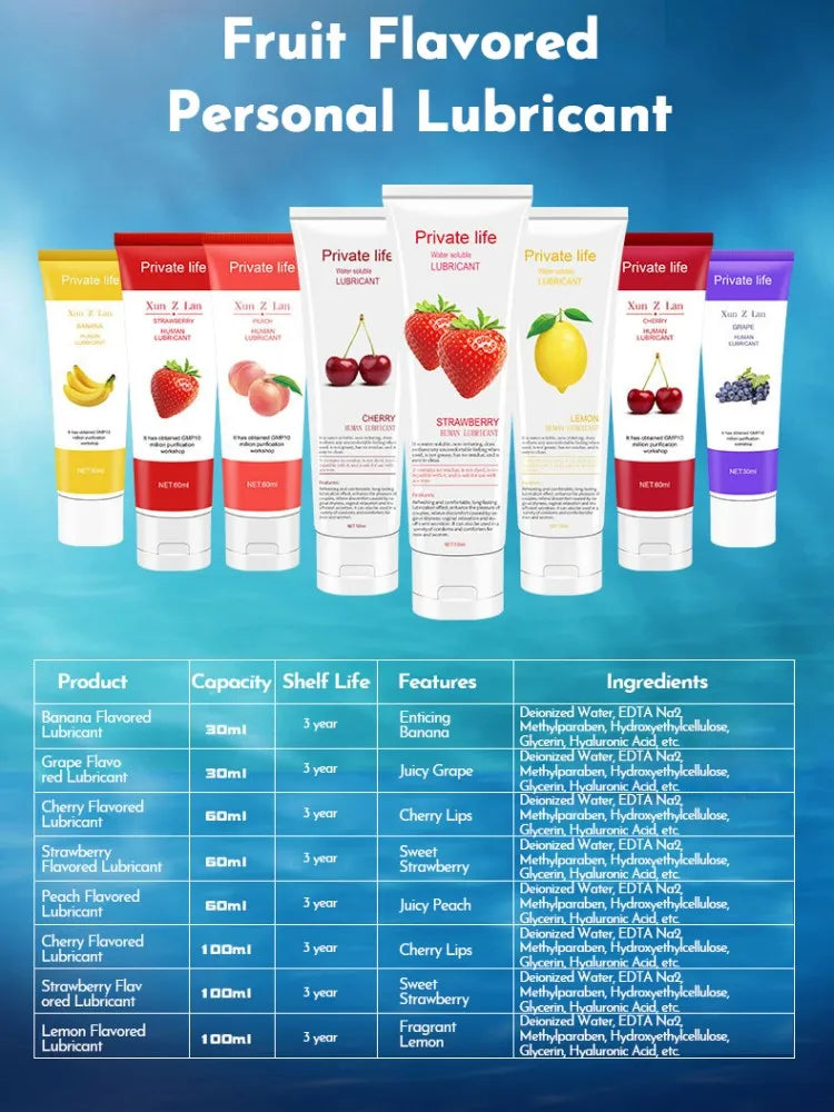 Fruit-Flavored Water-Based Lubrication Gel – 36-Month Shelf Life | 1pc