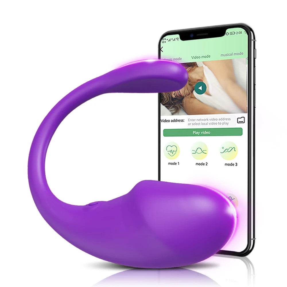 POMFW Bluetooth App-Controlled Vibrator – Wireless Love Egg for Couples