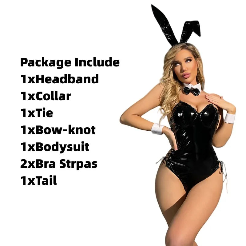 Mai Sakurajima Bunny Girl Cosplay Costume – Sexy PU Leather Anime Outfit