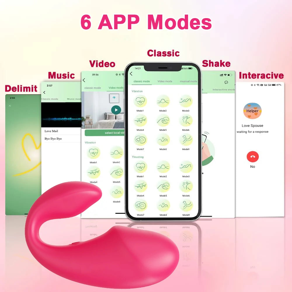 POMFW Bluetooth App-Controlled Vibrator – Wireless Love Egg for Couples