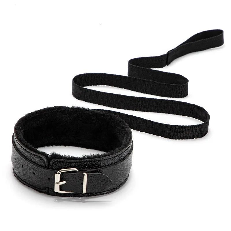 7-Piece BDSM Kit – Handcuffs, Whip, Blindfold & Gag Set for Erotic Play
