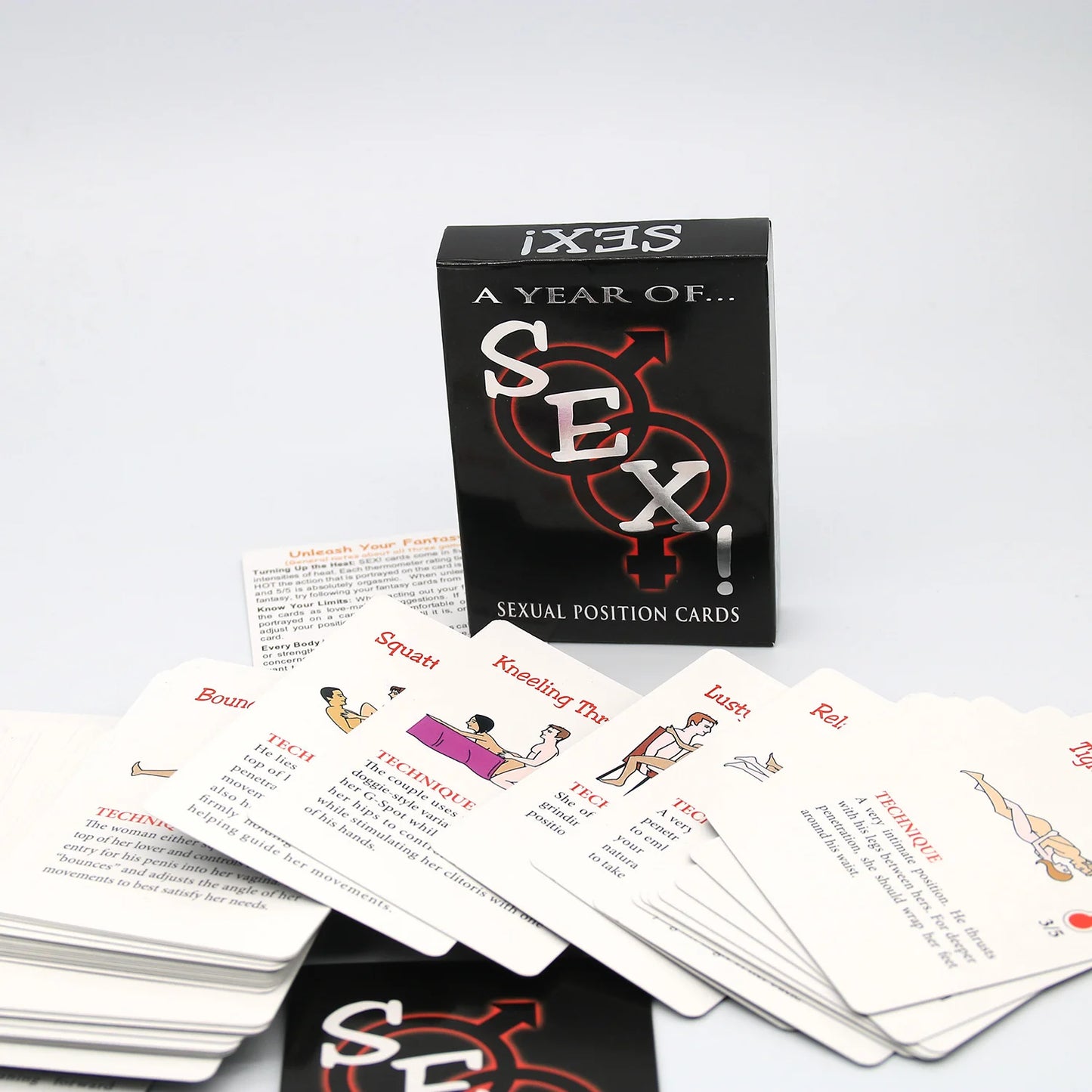 Sexual Position Cards - Couples Games 52 Sexy Position Cards In English & Spanish
