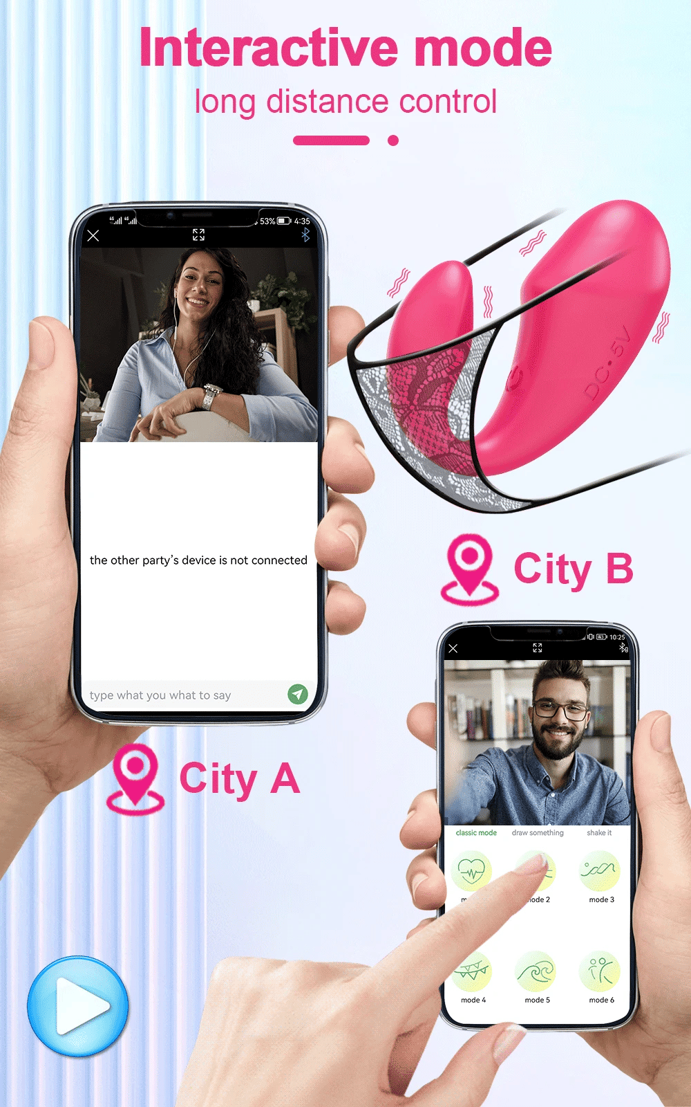 POMFW Bluetooth App-Controlled Vibrator – Wireless Love Egg for Couples